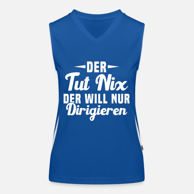 Der Tut Nix Der Will Nur Dirigieren Funktionelles Kontrast-Tank Top für Frauen