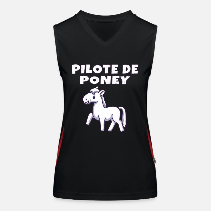 Pilote de poney Débardeur respirant contrasté Femme
