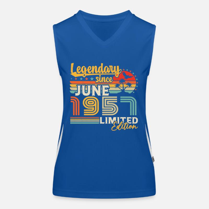 Legendär seit Juni 1957 Geburtstagsgeschenk Funktionelles Kontrast-Tank Top für Frauen