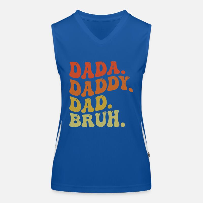 Dada Daddy Dad Bruh Retro Débardeur respirant contrasté Femme