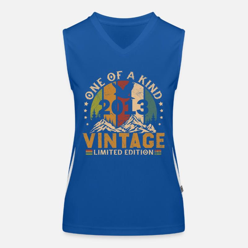 Vintage Retro 2013 Original Geburtstagsgeschenk Funktionelles Kontrast-Tank Top für Frauen