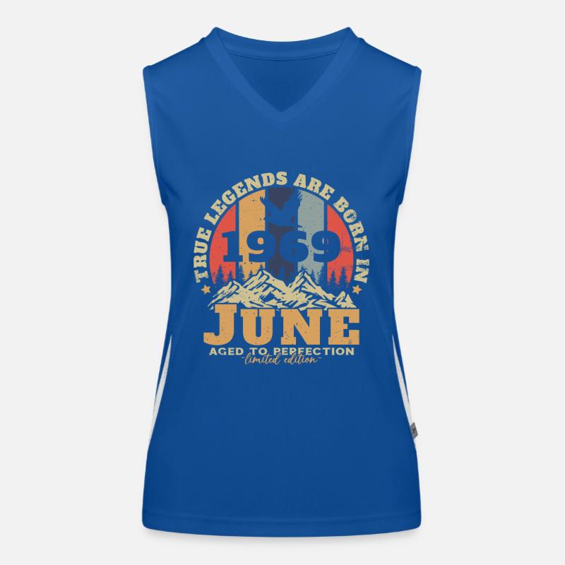 Vintage Retro Juni 1969 Geburtstagsgeschenk Funktionelles Kontrast-Tank Top für Frauen