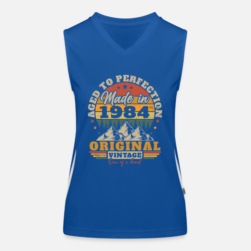 Original 1984 40th Anniversary Vintage Geschenk Funktionelles Kontrast-Tank Top für Frauen