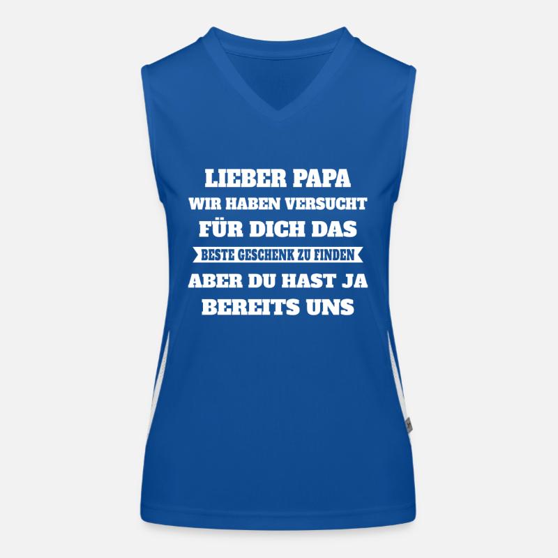Papa Beste Geschenk Bereits Uns Vater Väter Kinder Funktionelles Kontrast-Tank Top für Frauen