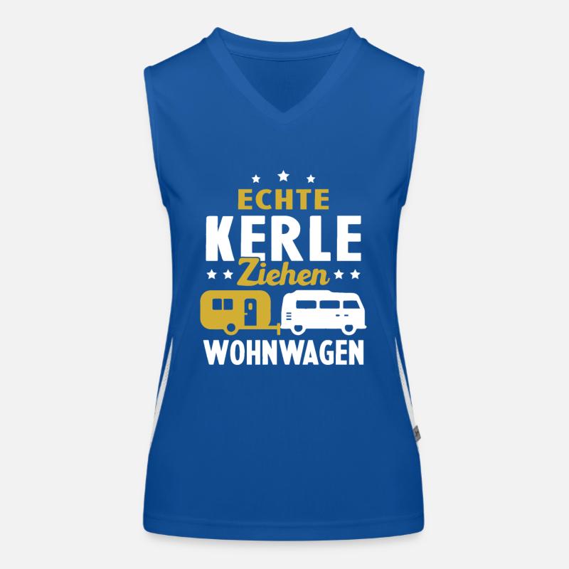 echte kerle ziehen wohnwagen Funktionelles Kontrast-Tank Top für Frauen