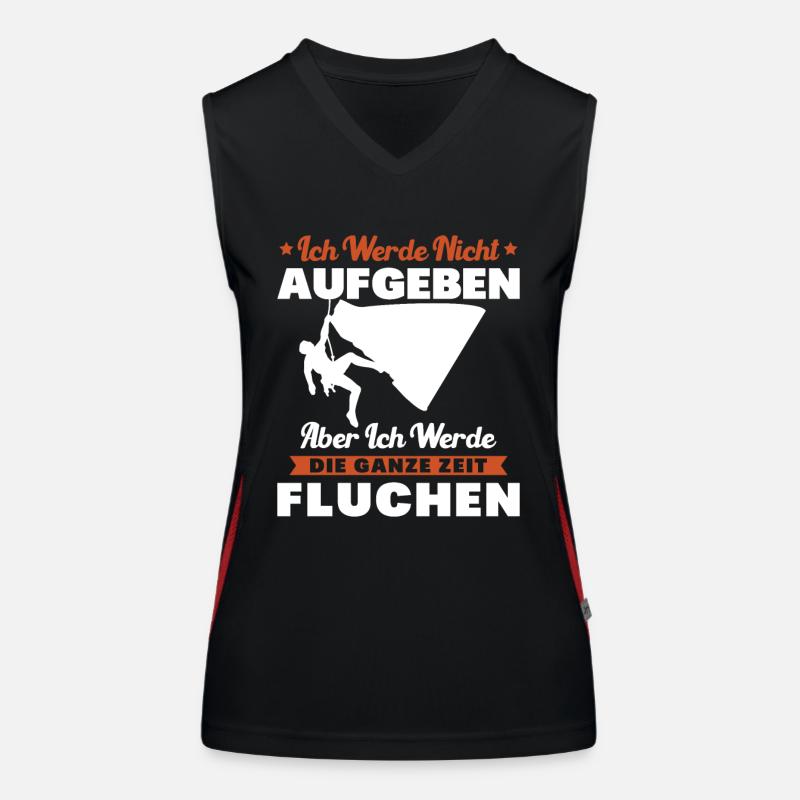 Klettern Ich werde nicht aufgeben fluchen Bouldern Funktionelles Kontrast-Tank Top für Frauen