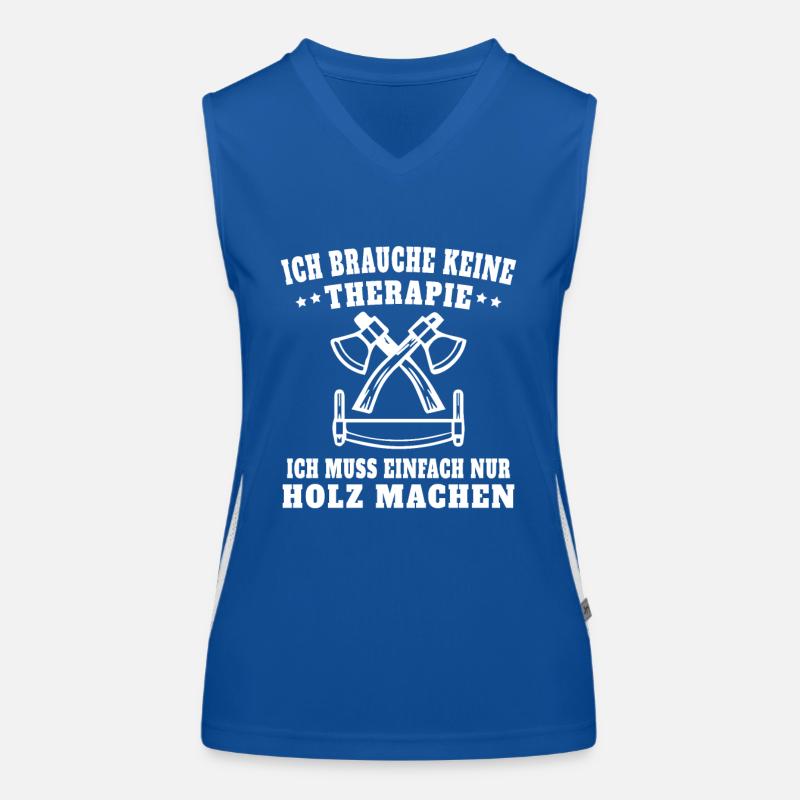 Therapie Holz Geschenk Humor Funktionelles Kontrast-Tank Top für Frauen
