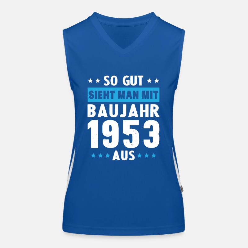 Geschenk Geburtstag 1953 Frau Mann Geschenkidee Funktionelles Kontrast-Tank Top für Frauen
