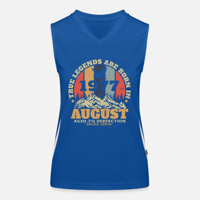 August 1977 Vintage Birthday Retro Women's Functional Contrast Tank Top