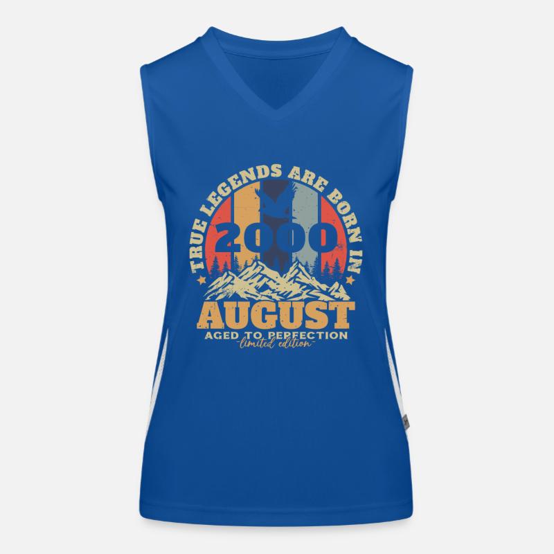 August 2000 Vintage Birthday Retro Women's Functional Contrast Tank Top