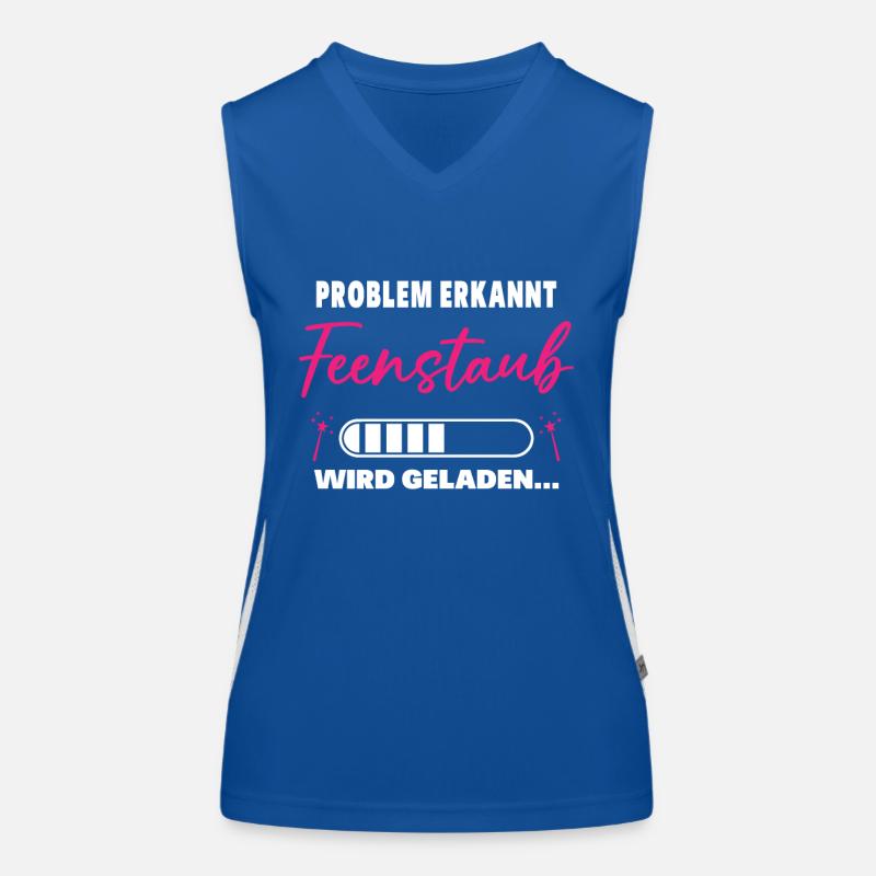 Problem erkannt Feenstaub wird geladen Fee Einhorn Funktionelles Kontrast-Tank Top für Frauen