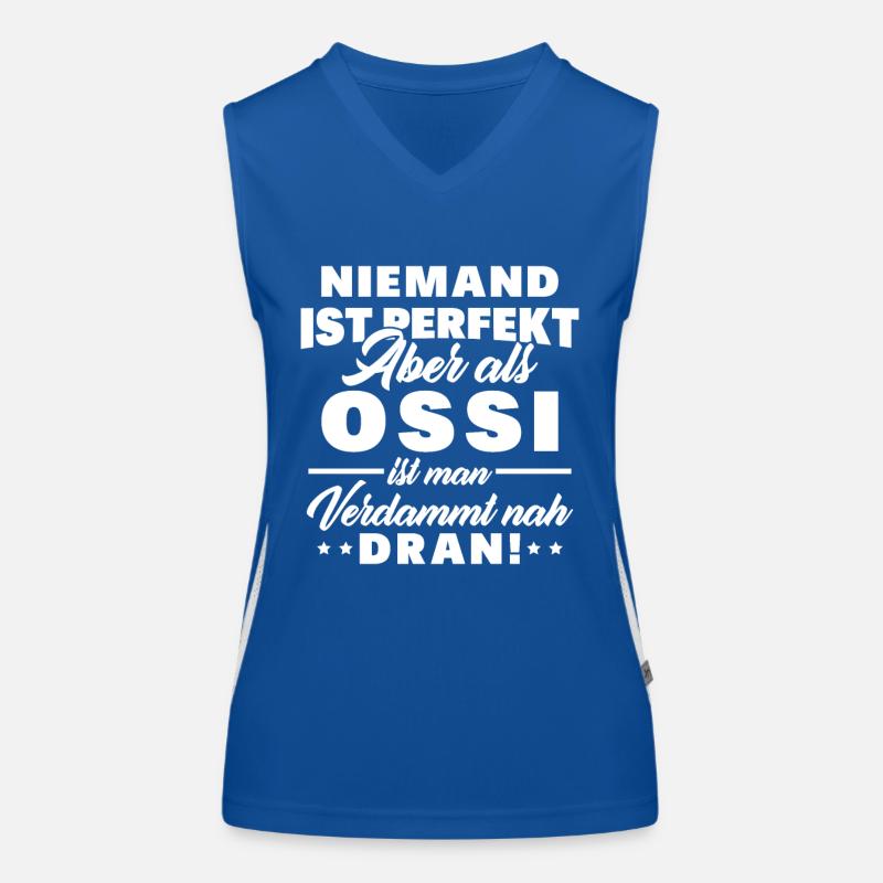 Ossi Ostdeutscher Ostdeutschland Spruch Funktionelles Kontrast-Tank Top für Frauen