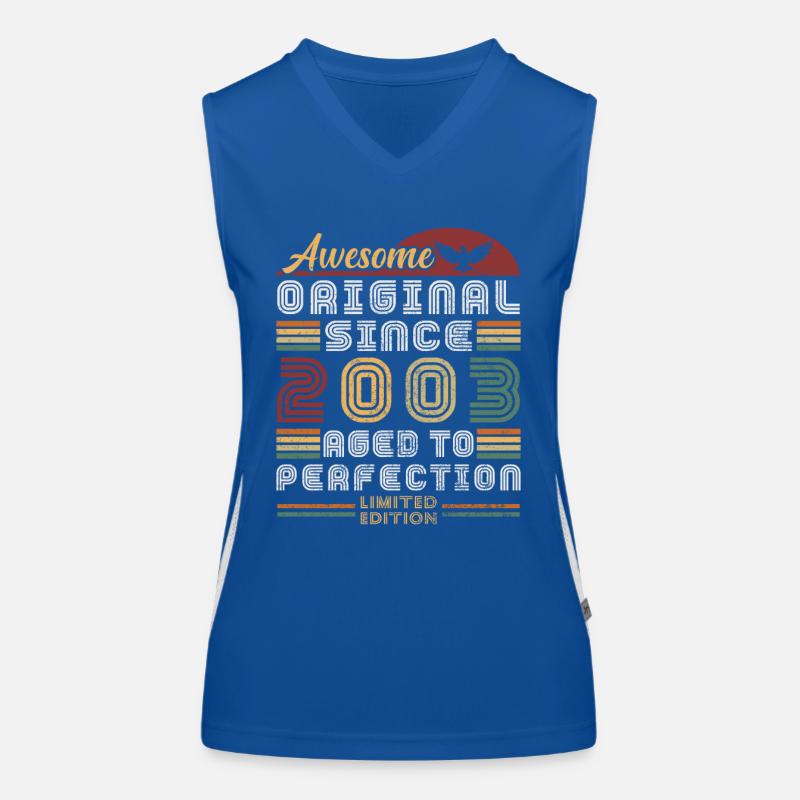 2003 Vintage Original Retro Geburtstagsgeschenk Funktionelles Kontrast-Tank Top für Frauen