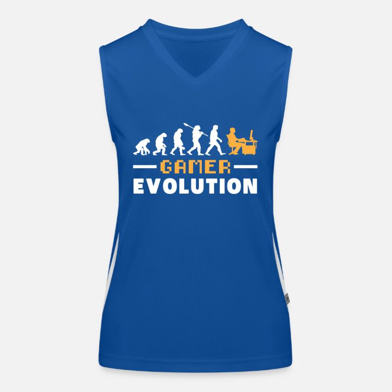Gamer Evolution Vintage Cadeau Débardeur respirant contrasté Femme