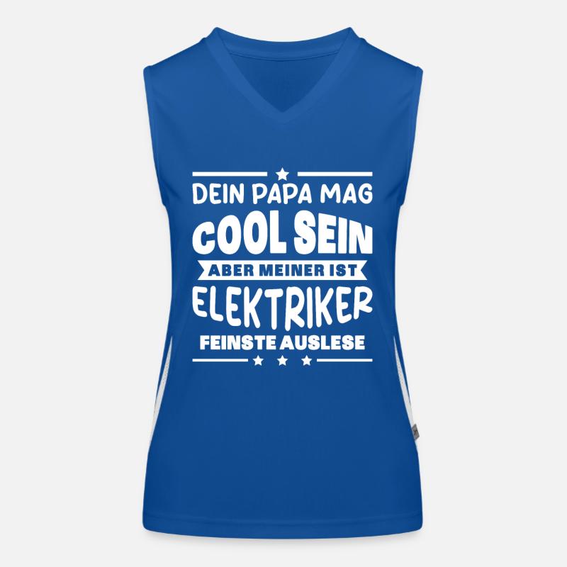 Elektriker Dein Papa Mag Cool Sein Elektrik Beruf Funktionelles Kontrast-Tank Top für Frauen