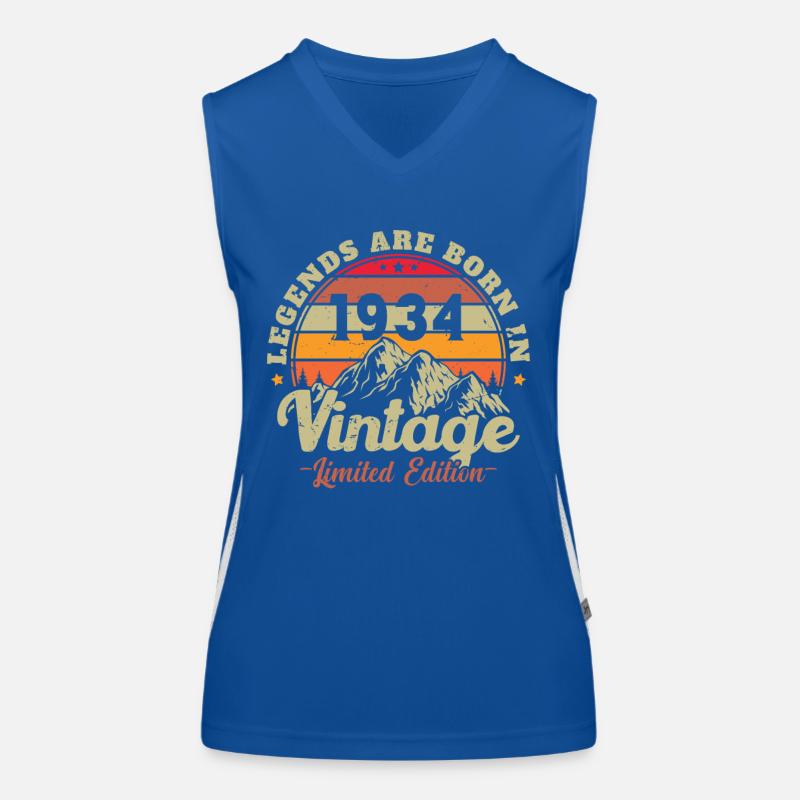 Legenden wurden 1934 geboren Vintage-Geschenk Funktionelles Kontrast-Tank Top für Frauen