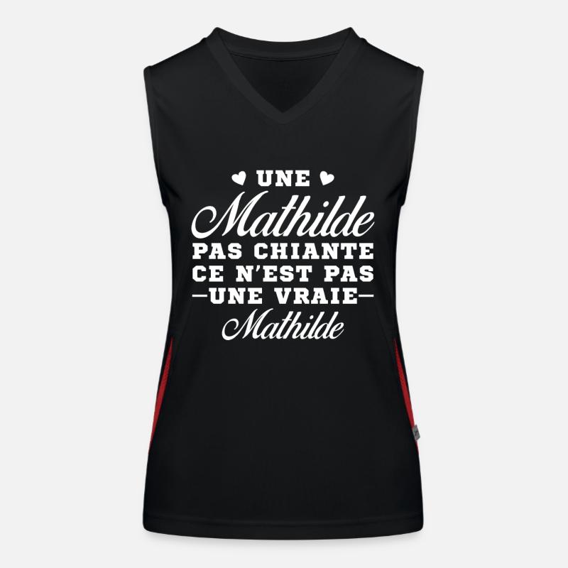 Une Mathilde pas chiante ce n est pas une vraie Débardeur respirant contrasté Femme