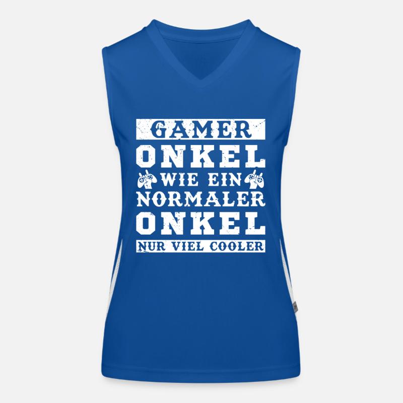 Der Coole Gaming Onkel Gamer Zocker Geschenk Funktionelles Kontrast-Tank Top für Frauen