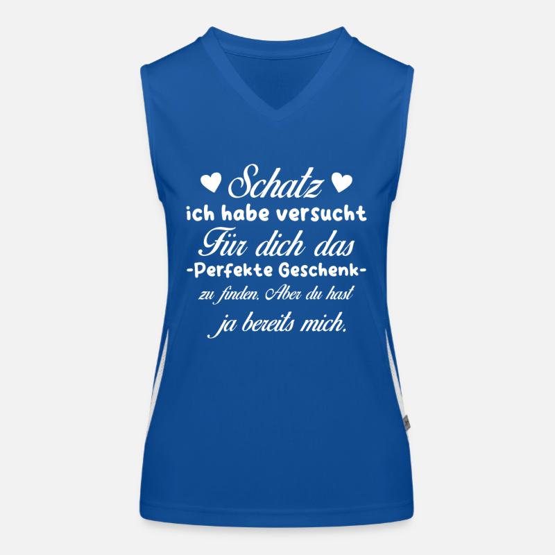 Das beste Geschenk für dich - Schatz - Spruch Funktionelles Kontrast-Tank Top für Frauen