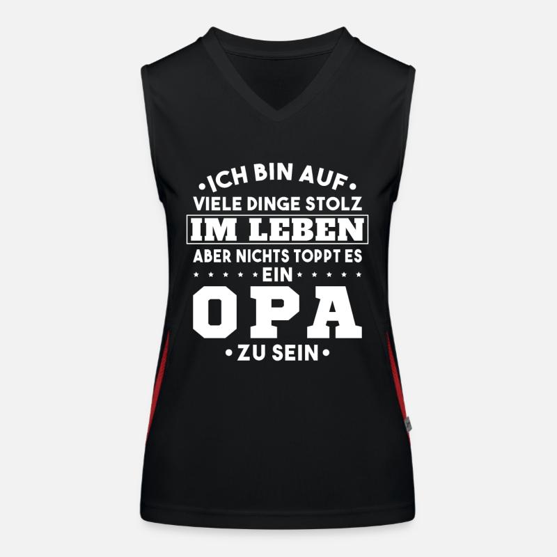 ich bin stolz wie ein Opa Funktionelles Kontrast-Tank Top für Frauen