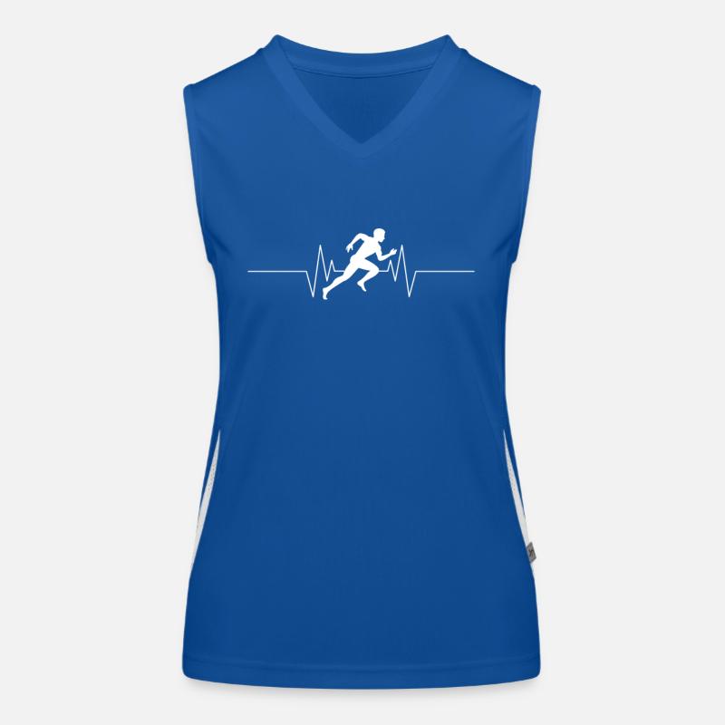 Läufer Herzschlag Funktionelles Kontrast-Tank Top für Frauen