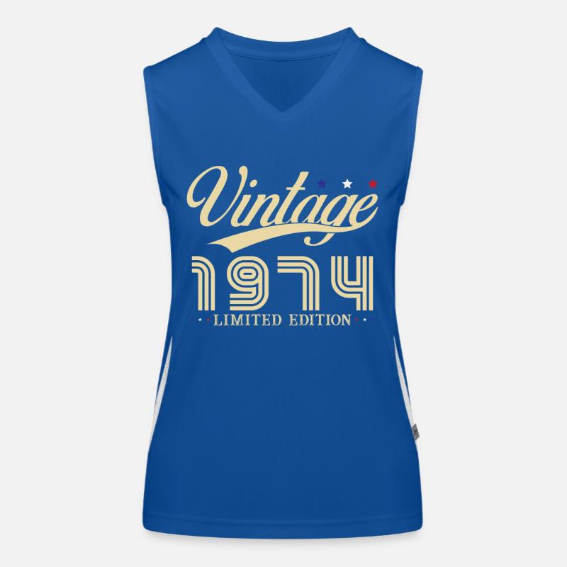 Original Vintage Geburtstagsgeschenk 1974 Funktionelles Kontrast-Tank Top für Frauen