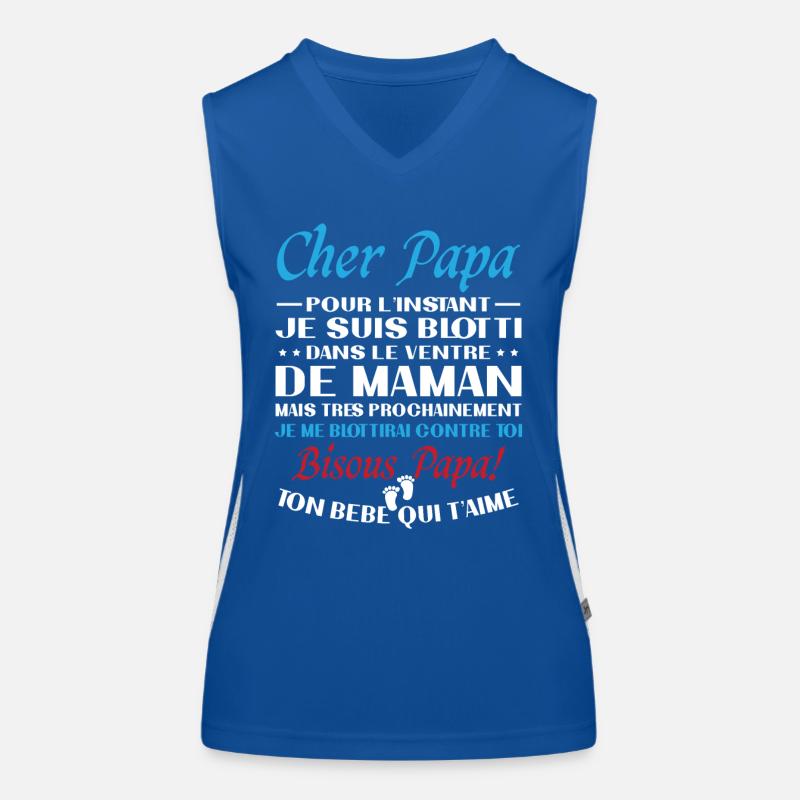 Original Pregnancy Ad for Expectant Dad Women's Functional Contrast Tank Top