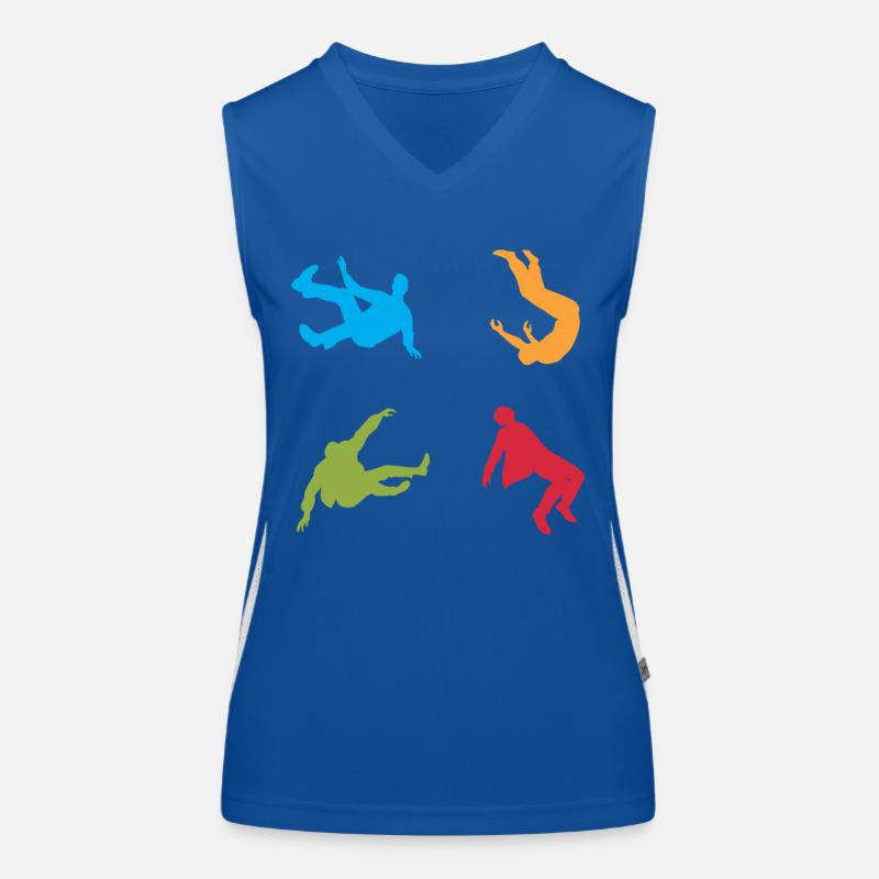 Parkour Traceur Funktionelles Kontrast-Tank Top für Frauen