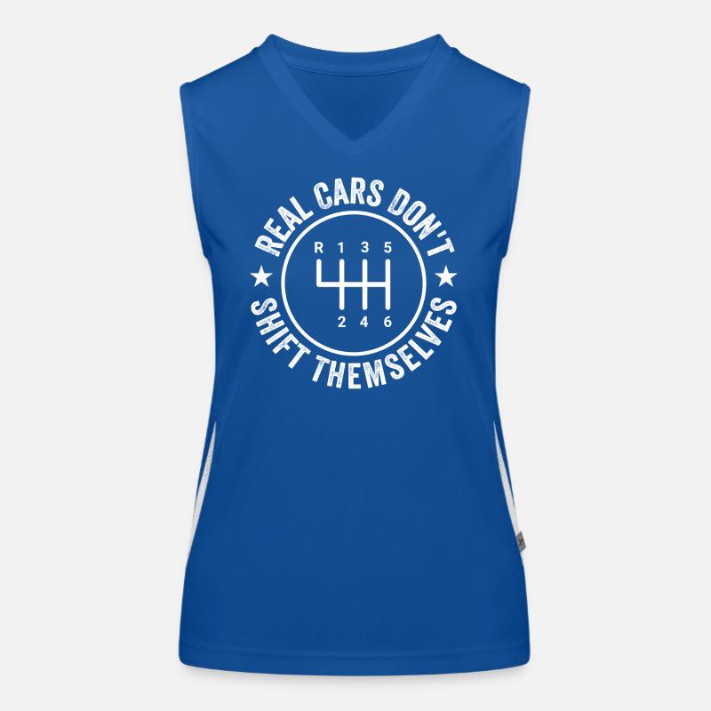 Echte Autos inklusive Schaltgetriebe Funktionelles Kontrast-Tank Top für Frauen