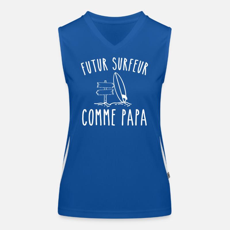 futur surfeur comme papa Débardeur respirant contrasté Femme
