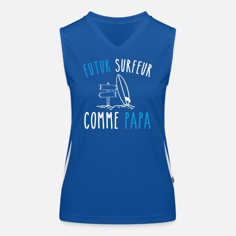 Future surfer like dad Women's Functional Contrast Tank Top