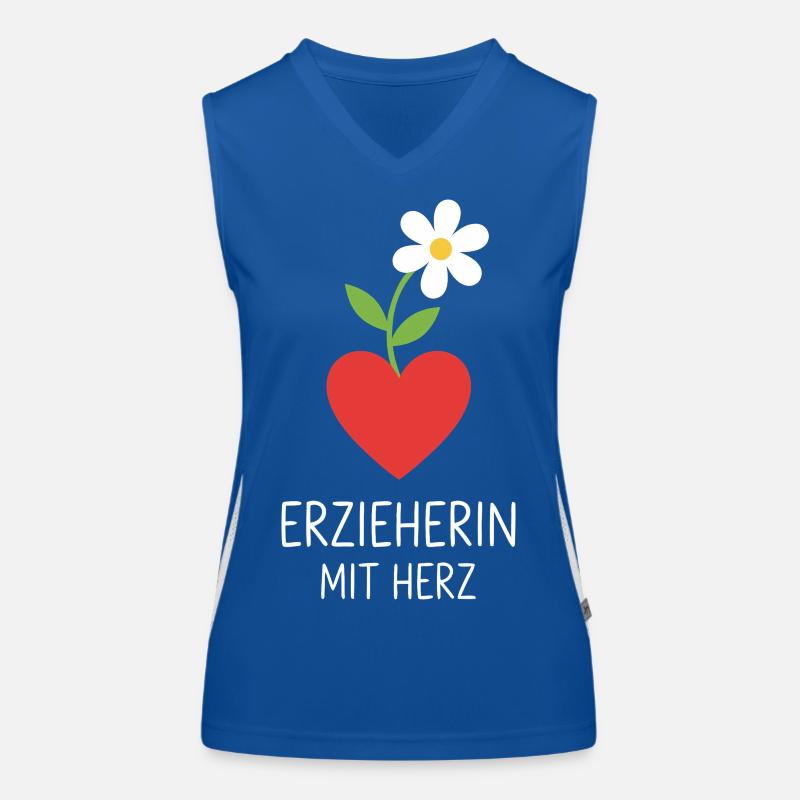 Educator with heart Women's Functional Contrast Tank Top