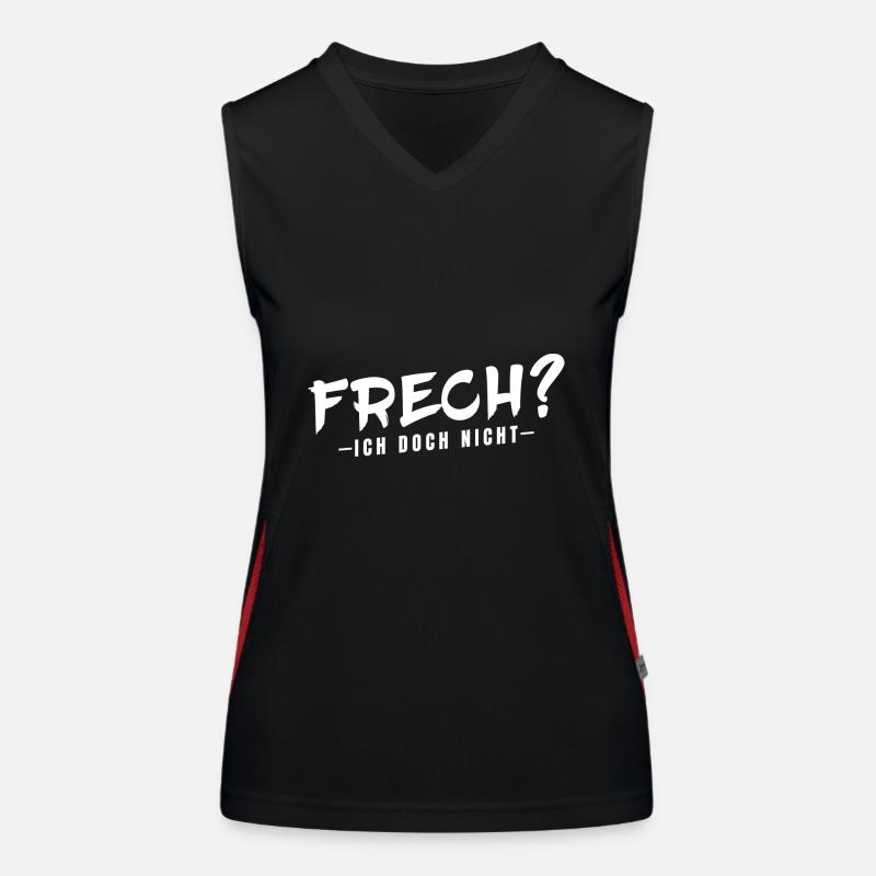 Frech ich doch nicht Funktionelles Kontrast-Tank Top für Frauen
