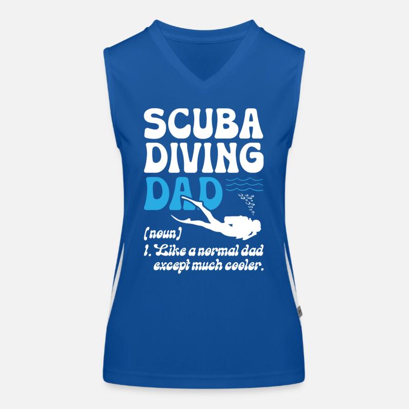 Scuba Diving Dad Women's Functional Contrast Tank Top