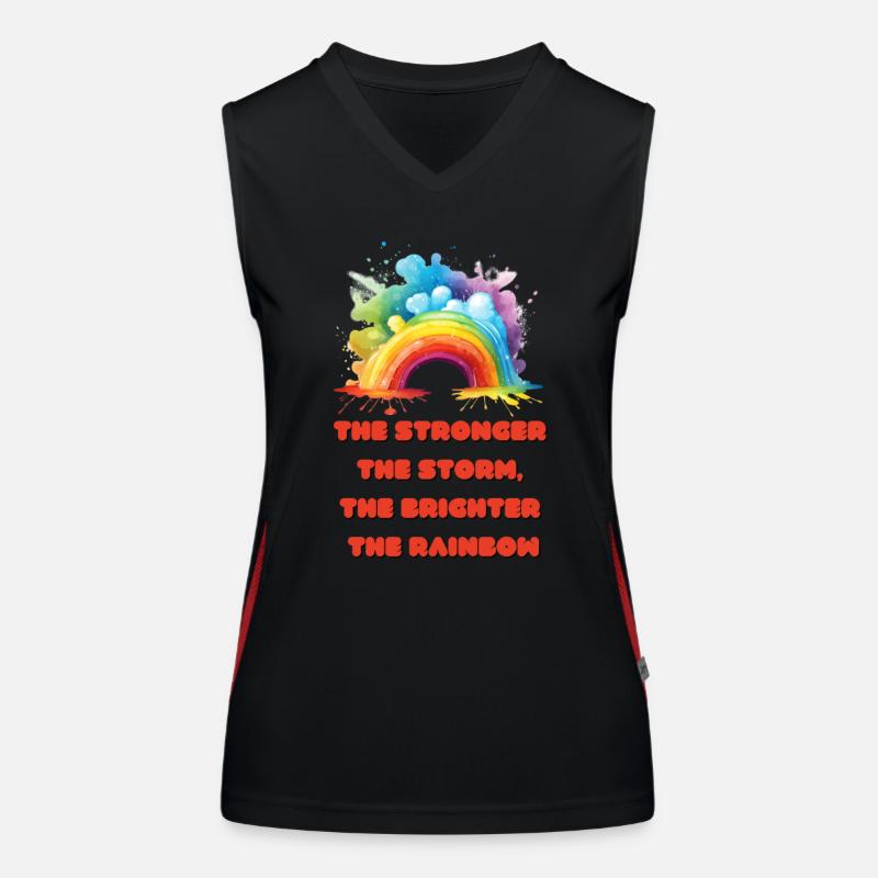 Leuchtkraft Regenbogen Funktionelles Kontrast-Tank Top für Frauen