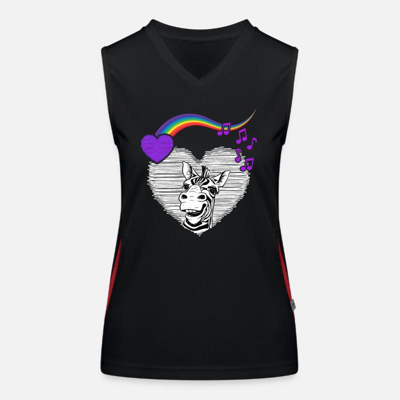 LGTB Zebra Rainbow Pride queer Zebra Fur Women's Functional Contrast Tank Top