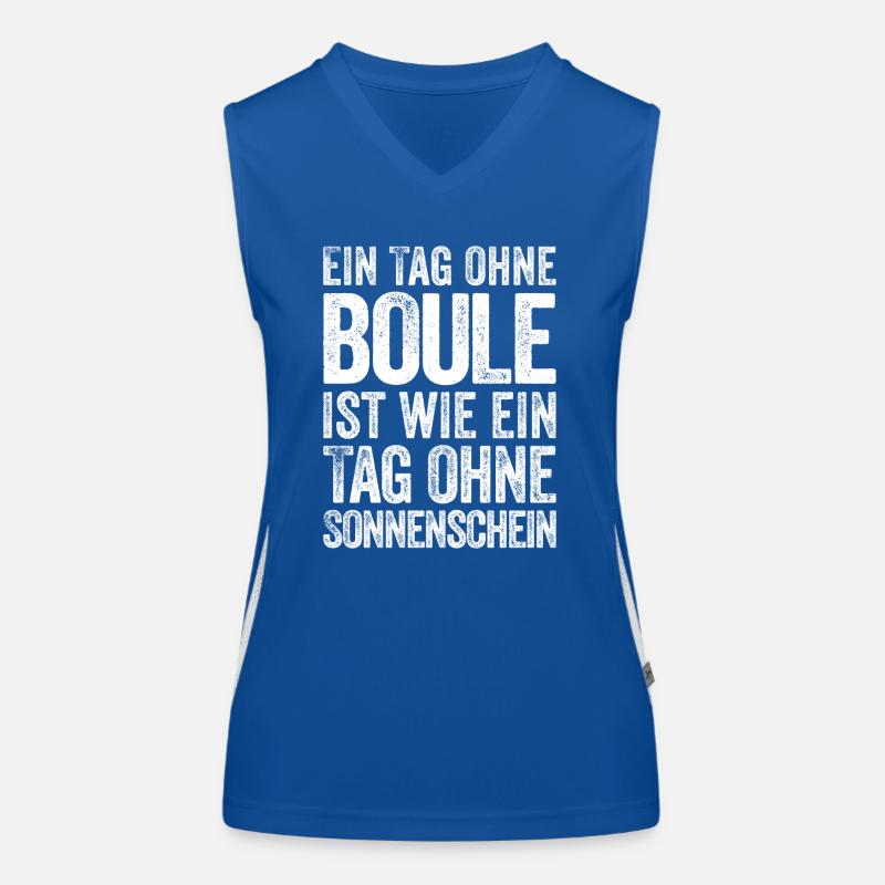 Une journée sans pétanque, c’est comme... Joueur de pétanque Débardeur respirant contrasté Femme