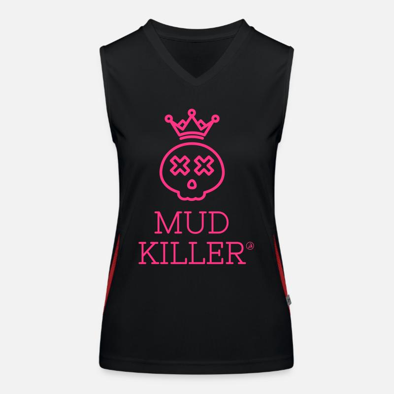 Schlamm-Schädel 1 Funktionelles Kontrast-Tank Top für Frauen