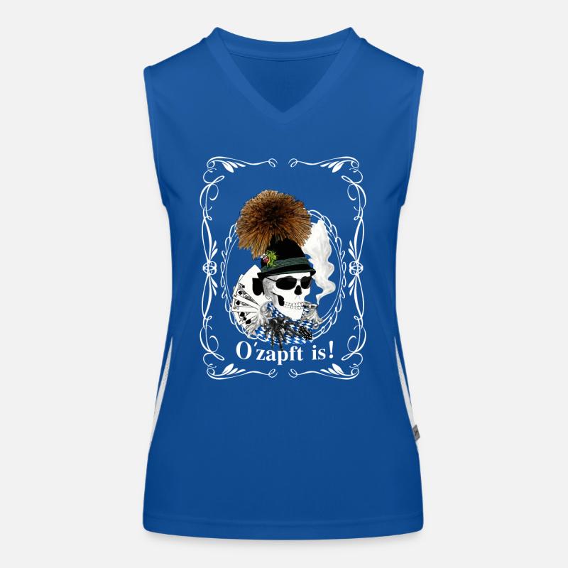 baviera skull Top sportivo da donna in contrasto cromatico