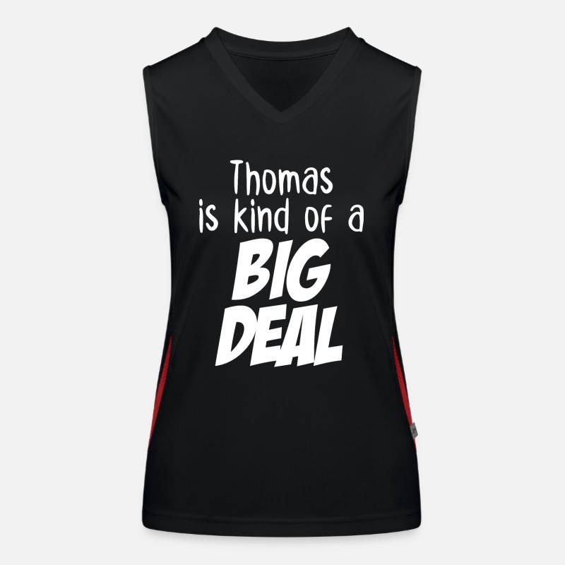 Thomas ist eine große Sache Funktionelles Kontrast-Tank Top für Frauen