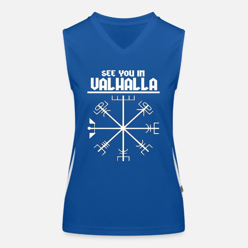 Wir sehen uns in Valhalla Viking Funktionelles Kontrast-Tank Top für Frauen