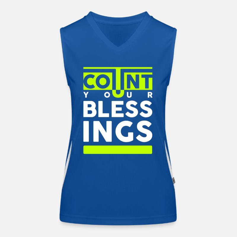 Comptez vos bénédictions. Comptez vos bénédictions Débardeur respirant contrasté Femme