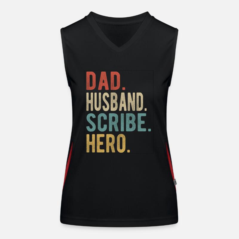 Schreiber Papa Ehemann Held Funktionelles Kontrast-Tank Top für Frauen