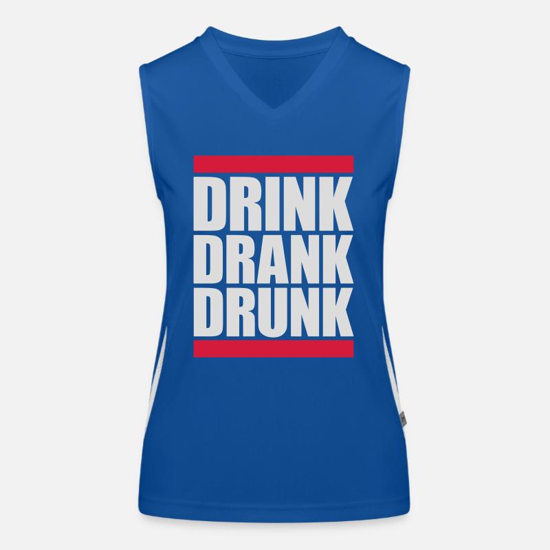 drink drank drunk quote Women's Functional Contrast Tank Top