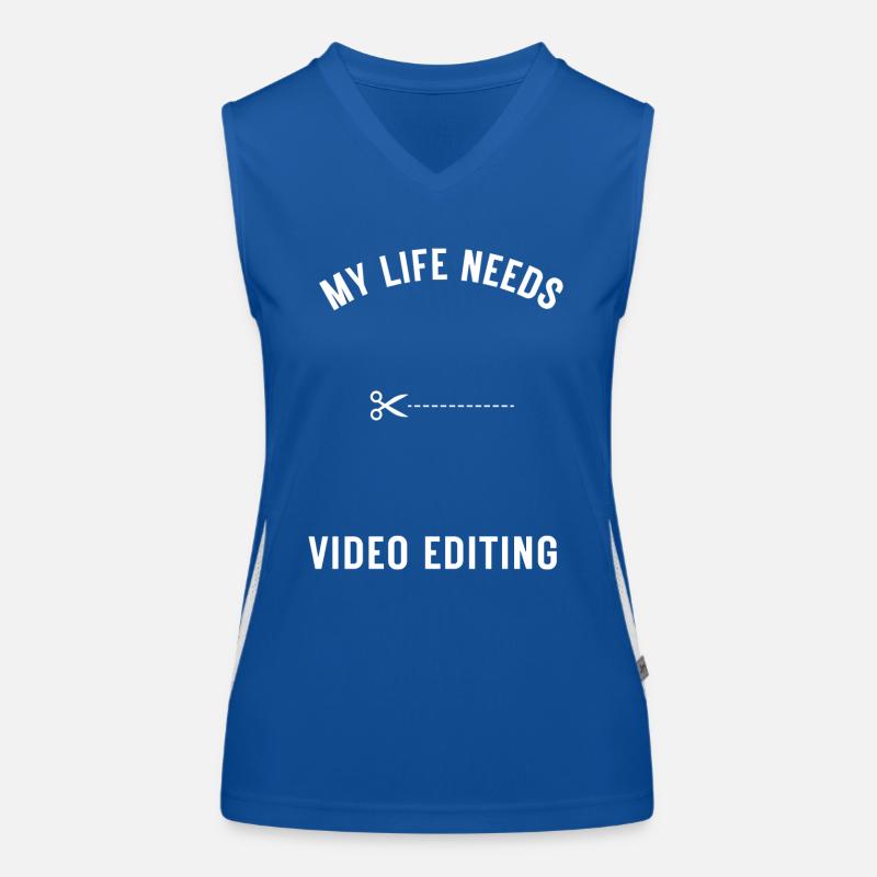 Perfect taste idea for video cutters Women's Functional Contrast Tank Top