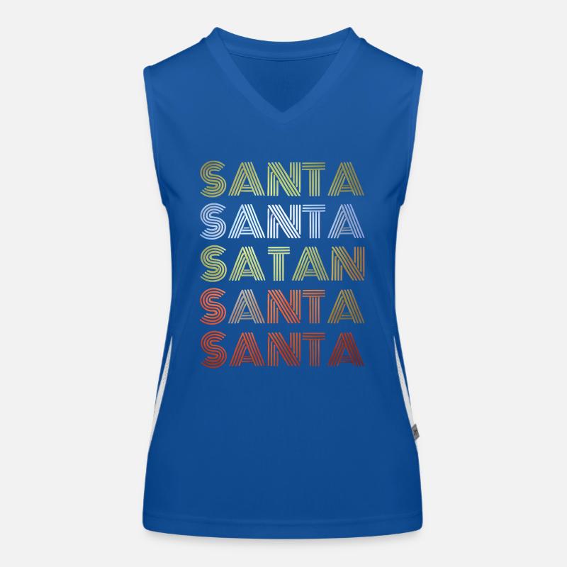 Retro-Weihnachtsmann Funktionelles Kontrast-Tank Top für Frauen