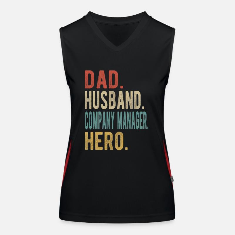 Geschäftsführer Papa Ehemann Held Funktionelles Kontrast-Tank Top für Frauen