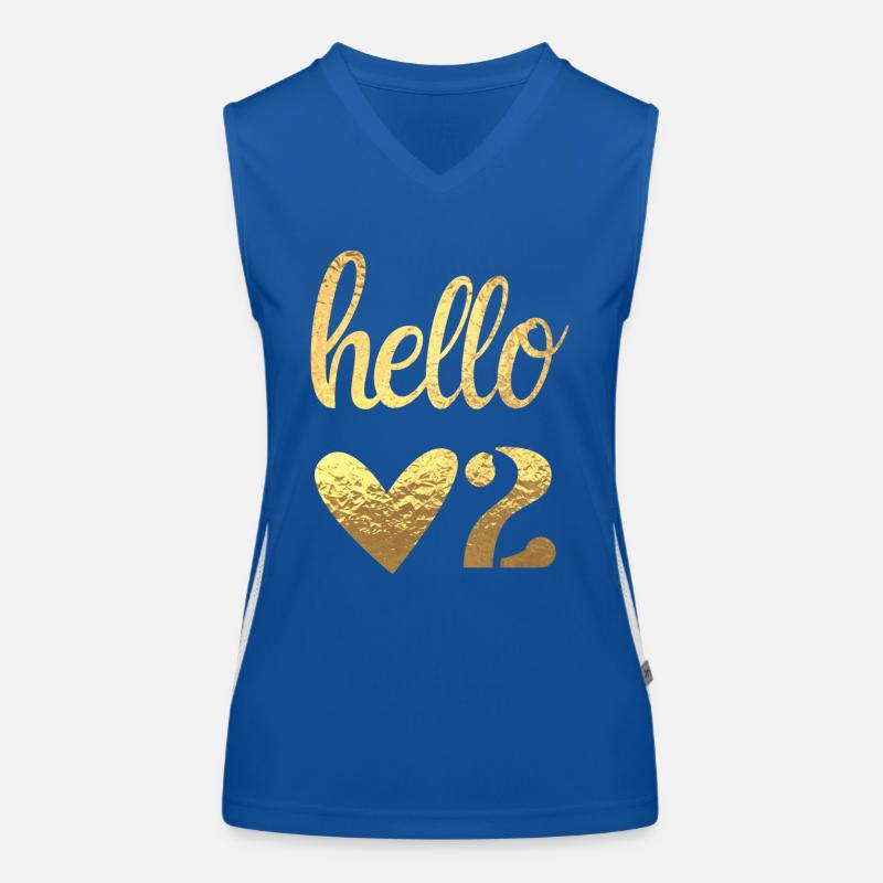 Hello 2 Débardeur respirant contrasté Femme