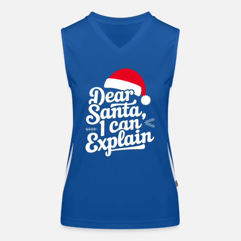 Dear Santa I can explain Funktionelles Kontrast-Tank Top für Frauen
