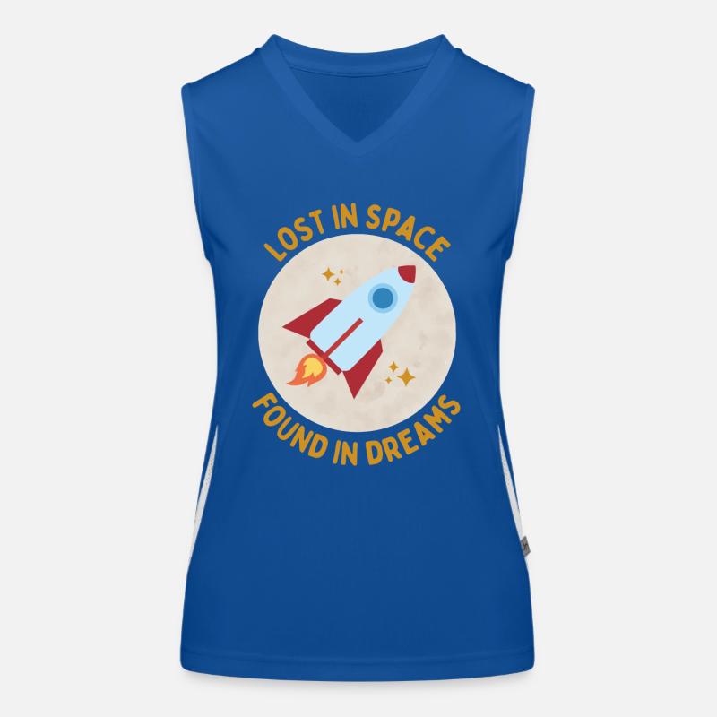 Perdu dans l’espace, trouvé dans les rêves Débardeur respirant contrasté Femme